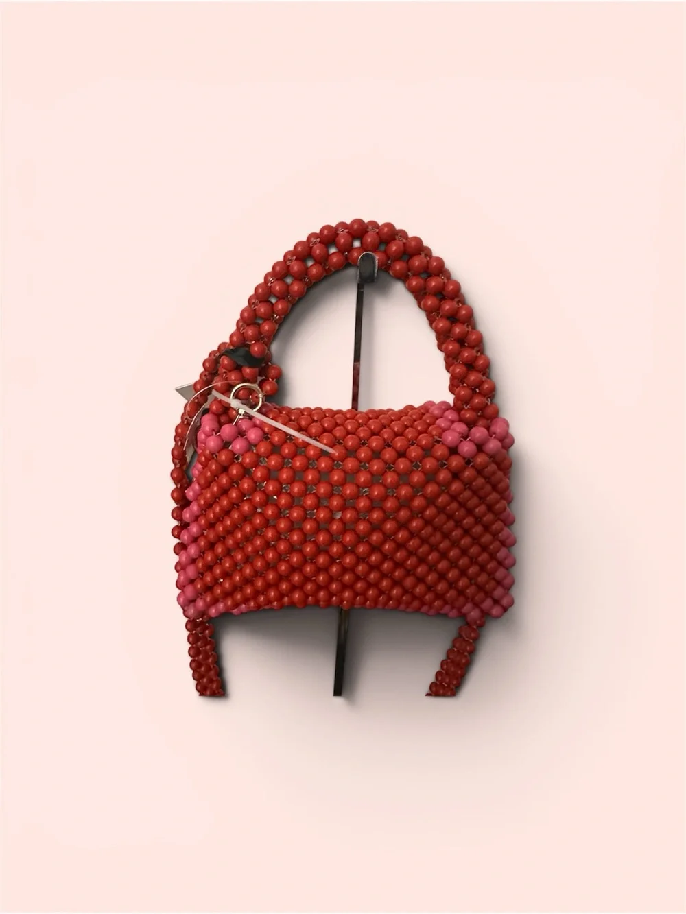NWT Kate Spade x Target Beaded Crossbody Red and Pink Colorblock Mini Purse - Picture 3 of 9